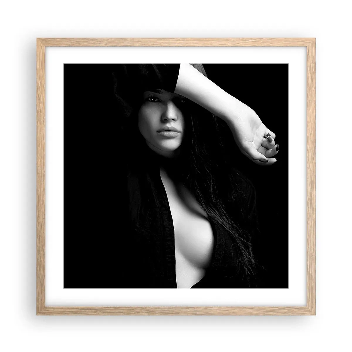 Poster in light oak frame - School of Seduction - 50x50 cm