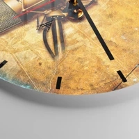 Clock face with lines