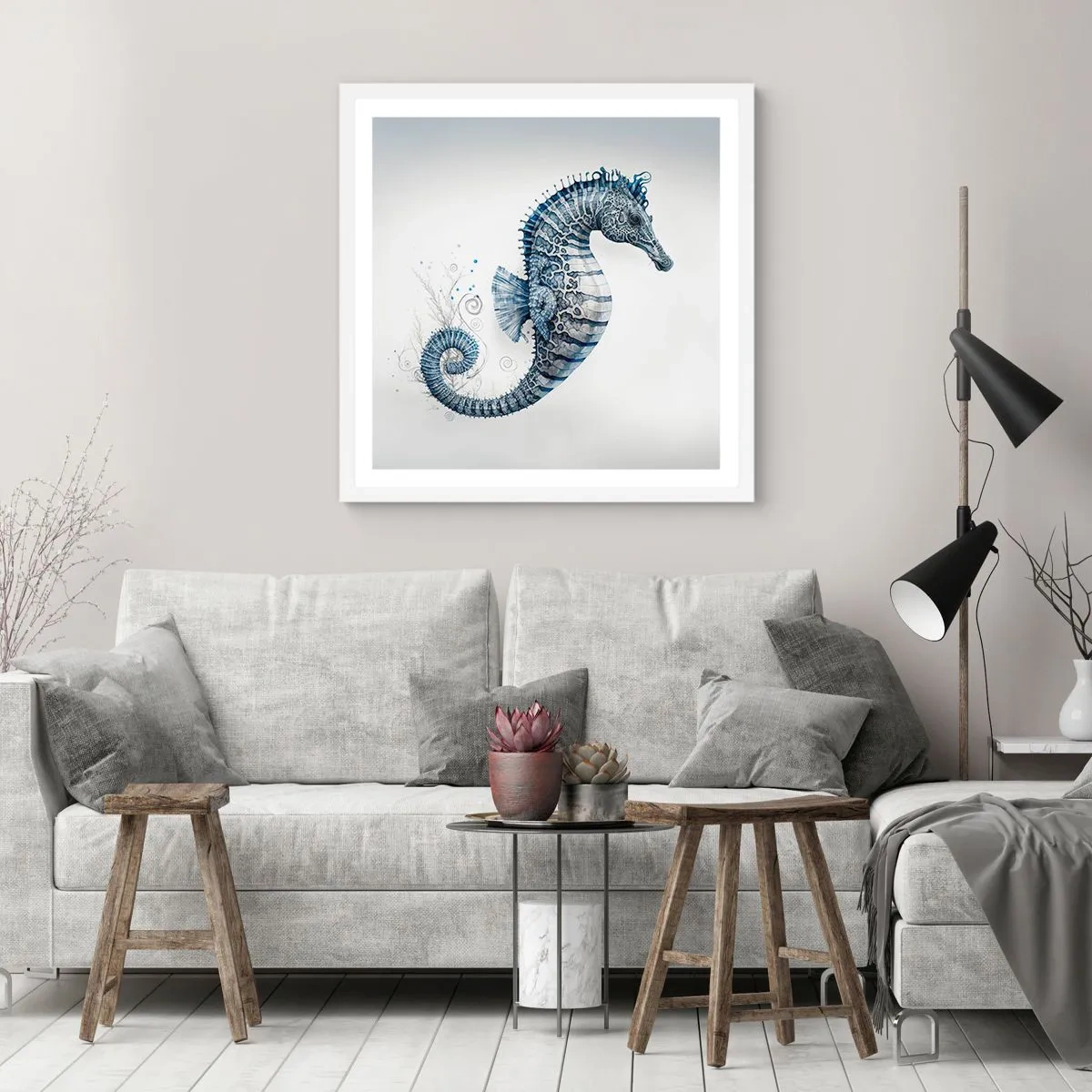 Poster in white frmae - Subtle Joke of Nature - 50x50 cm