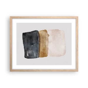 Poster in light oak frame - Composition of the Colours of the Soil - 50x40 cm
