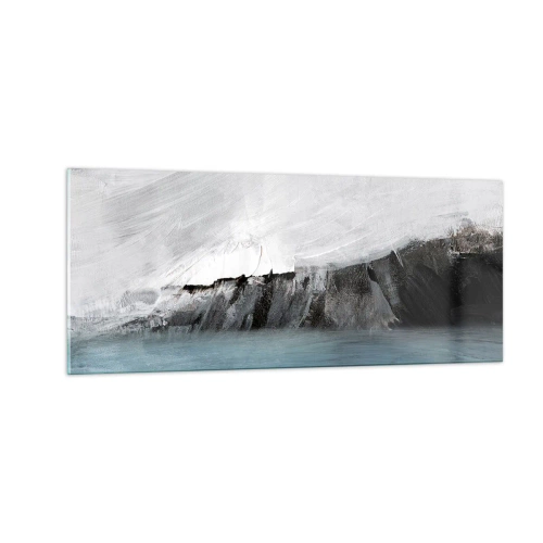 Glass picture - Water-Earth: Clash of Elements - 100x40 cm