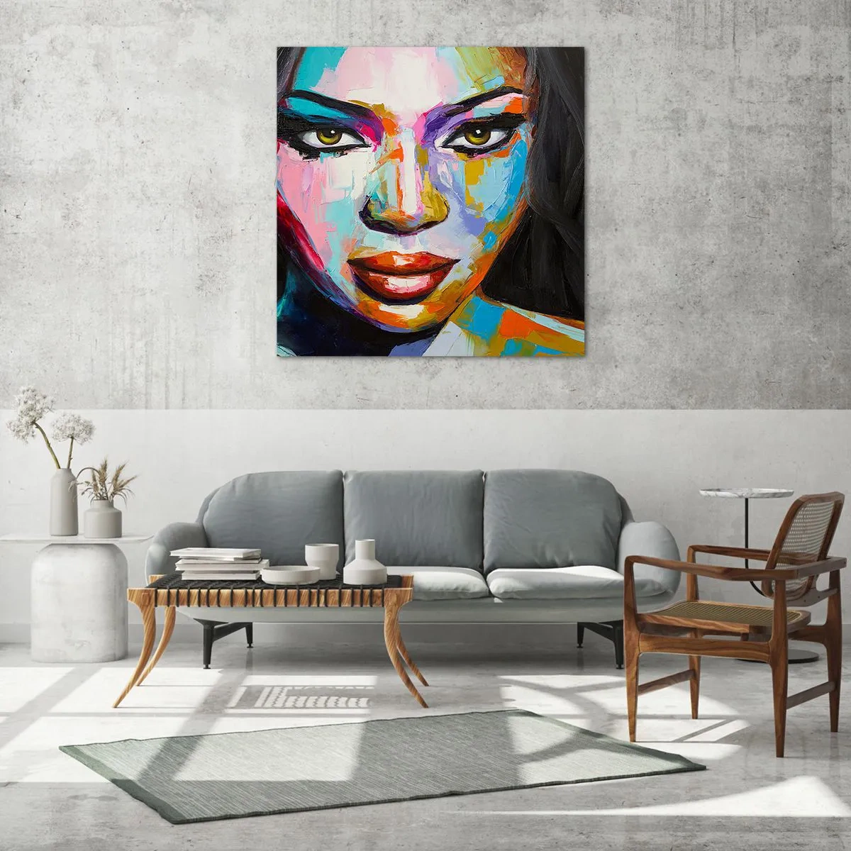 Glass picture - Impossible Not To Look - 70x70 cm