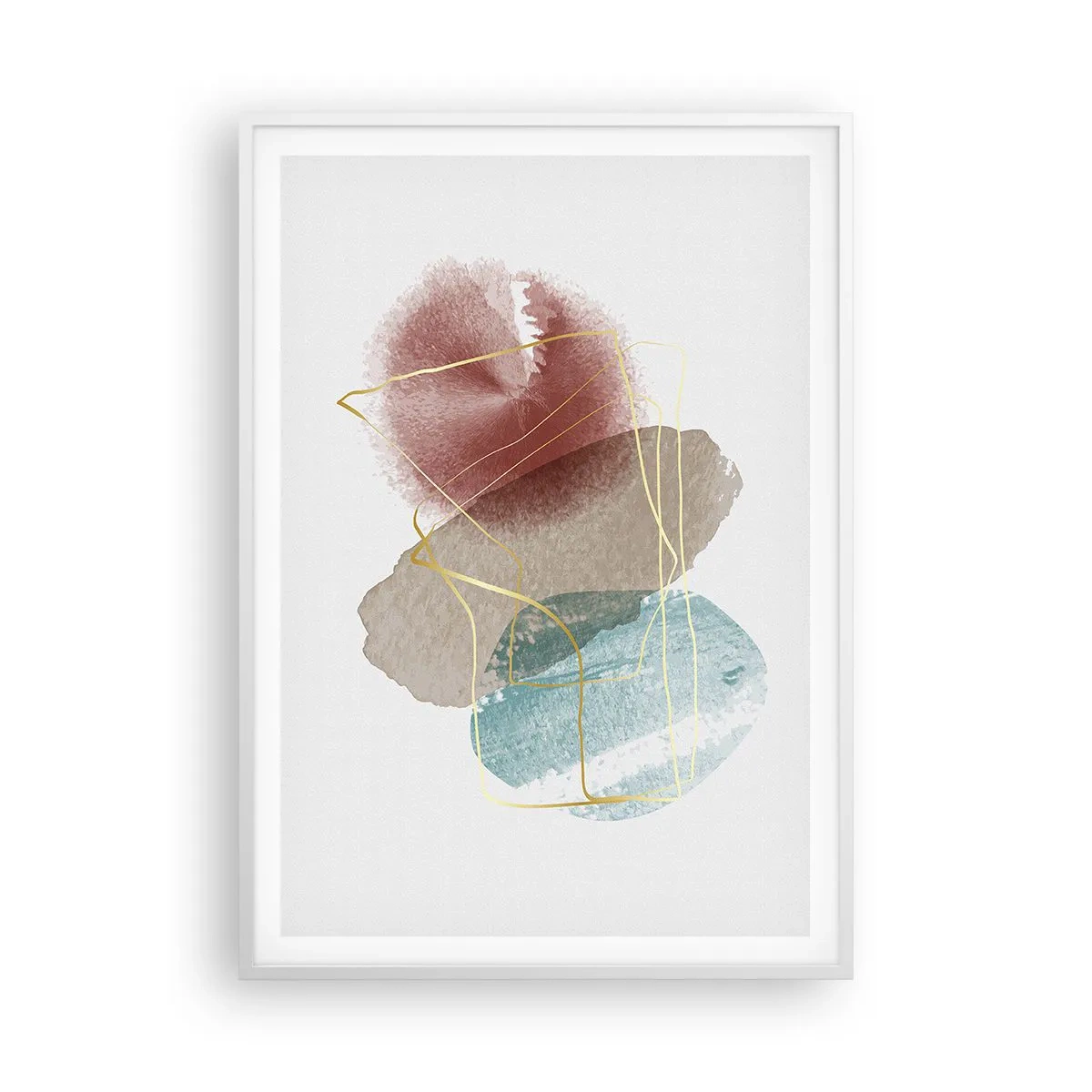 Poster in white frmae - Beads of Space - 70x100 cm