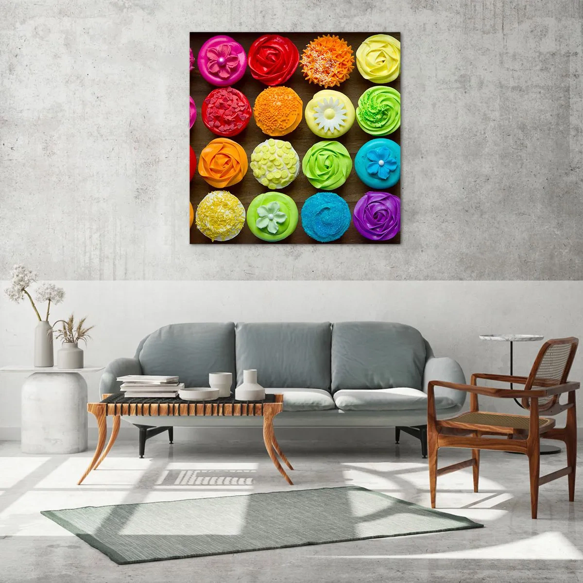 Glass picture - All Different - All Delicious - 40x40 cm