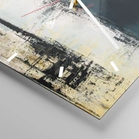 Clock face with lines