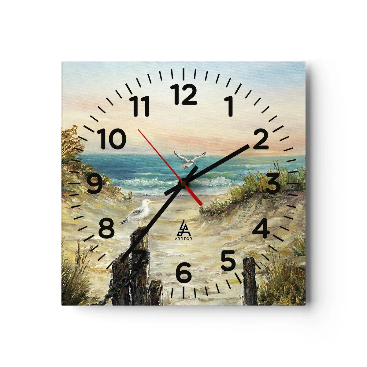 Wall clock - Clock on glass - Airless Retreat - 30x30 cm