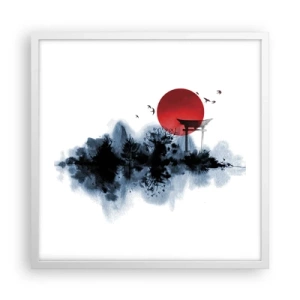 Poster in white frmae - Japanese View - 50x50 cm
