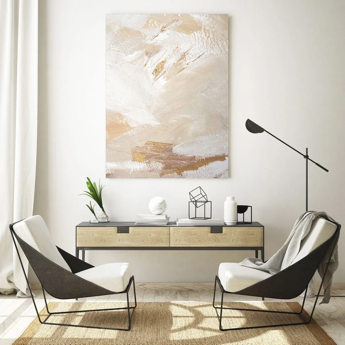 Glass picture - Pastel Composition - 50x70 cm