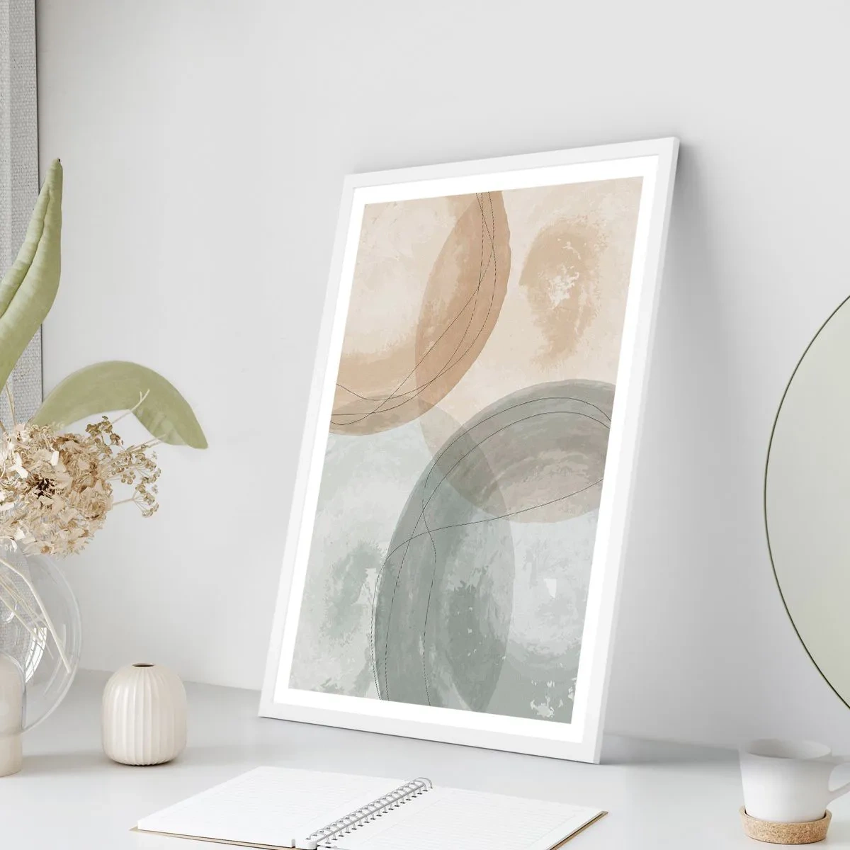 Poster in white frmae - Permeation of Worlds - 30x40 cm