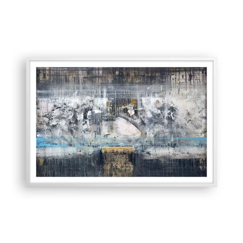 Poster in white frmae - Icy Path - 91x61 cm