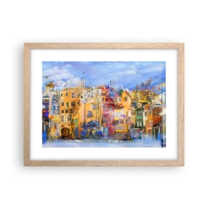 Poster in light oak frame - We Are Together - 40x30 cm