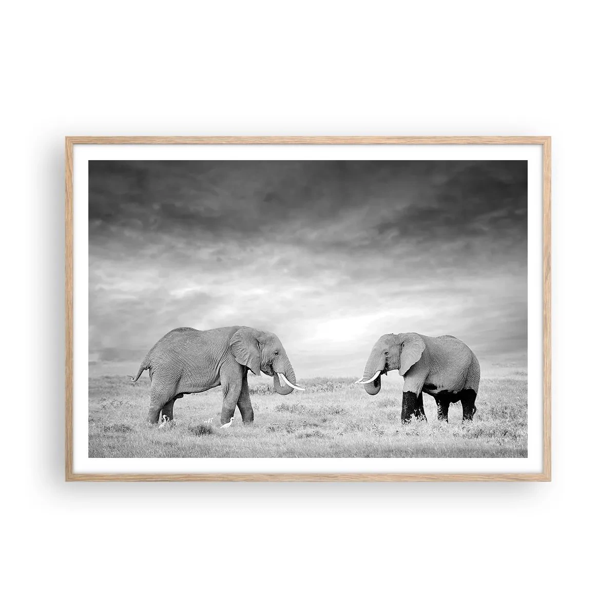 Poster in light oak frame - Grey Is Beautiful - 100x70 cm