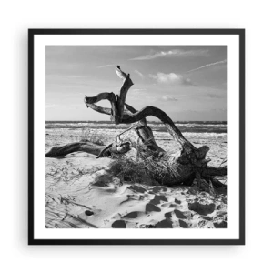 Poster in black frame - Seaside Sculpture - 60x60 cm