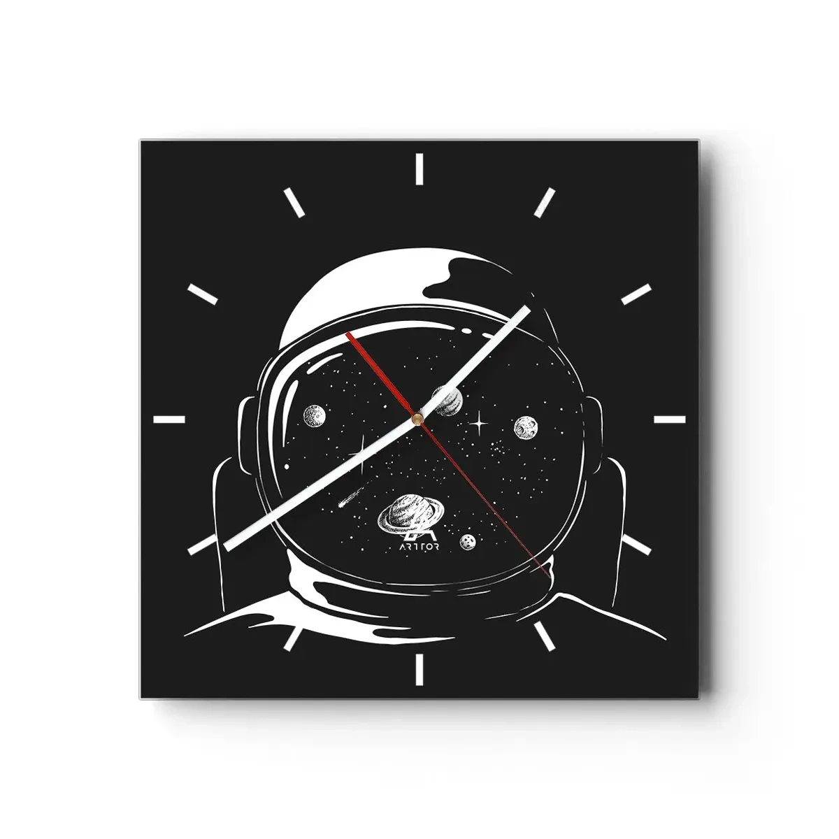 Wall clock - Clock on glass - Quite a View - 30x30 cm
