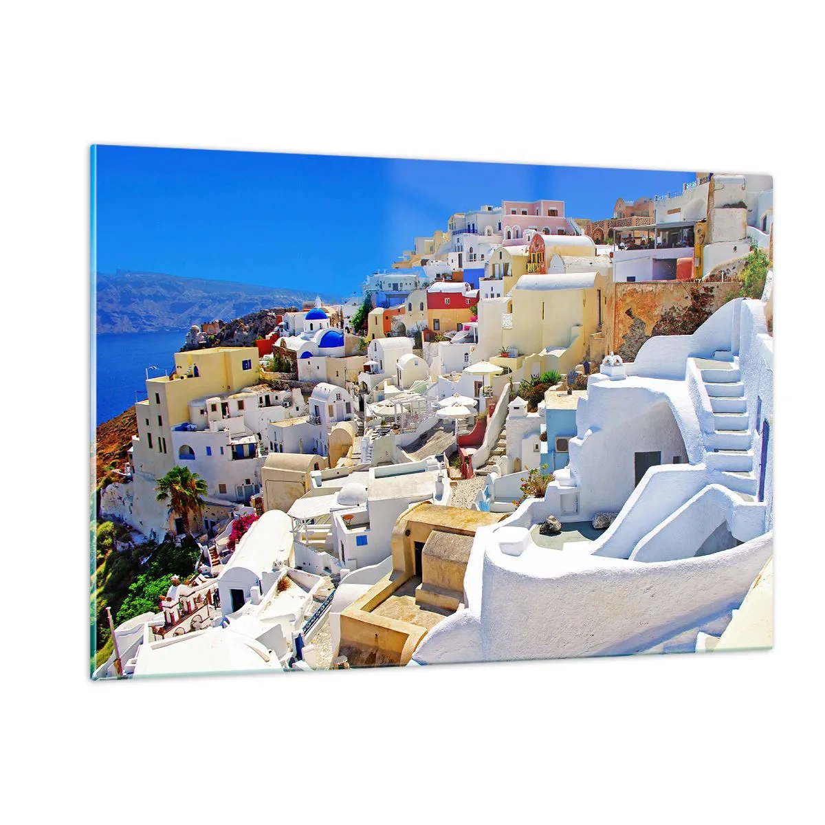 Glass picture - Draming of a Greek Summer - 120x80 cm