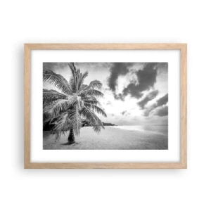Poster in light oak frame - When You Miss Loneliness… - 40x30 cm