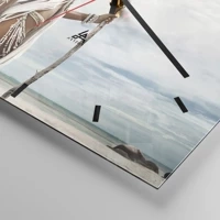 Clock face with lines