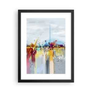 Poster in black frame - Bridge of Joy over the River of Life - 30x40 cm