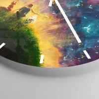 Clock face with lines