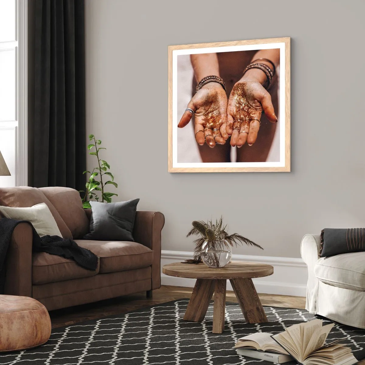 Poster in light oak frame - Gift for You - 30x30 cm