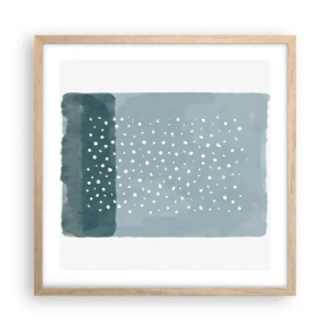 Poster in light oak frame - Grown on the Blue - 50x50 cm