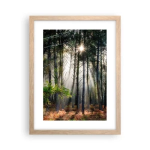 Poster in light oak frame - Woodland Area - 30x40 cm