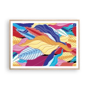 Poster in light oak frame - Queen of Mess - 100x70 cm