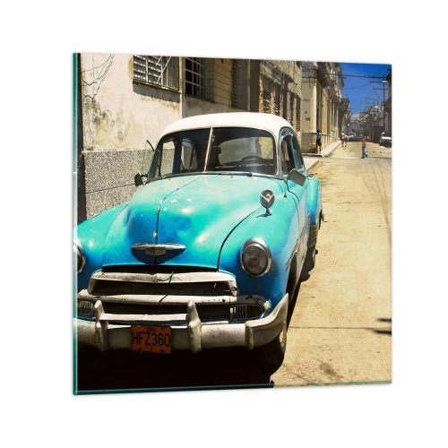 Glass picture - Eviva Cuba! - 60x60 cm