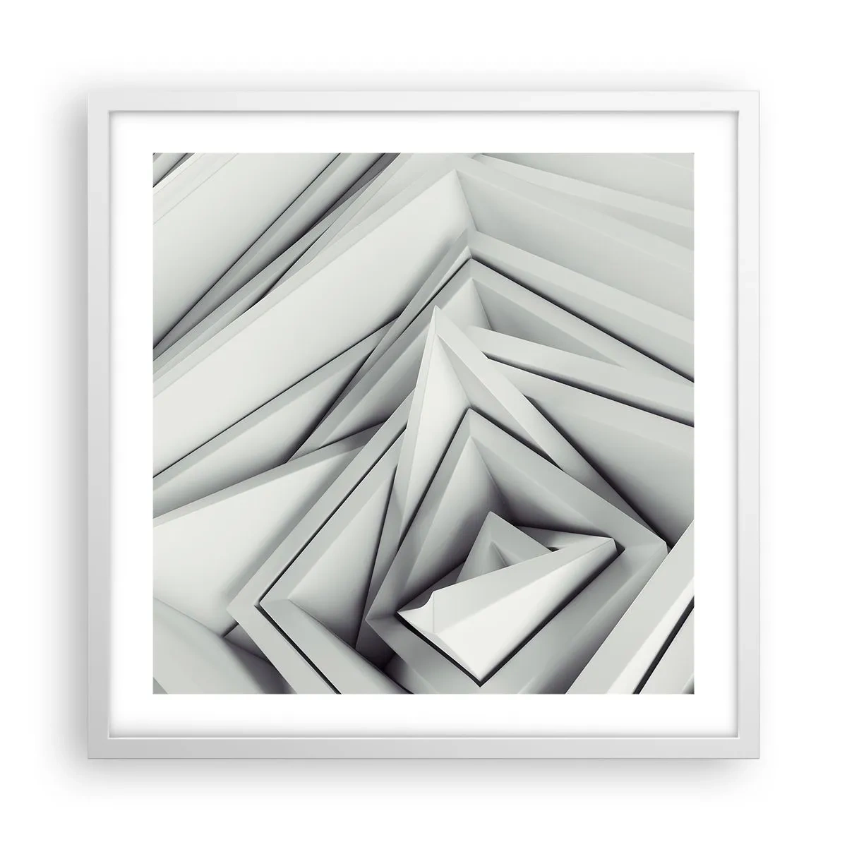 Poster in white frmae - Acute Angles Budding - 50x50 cm