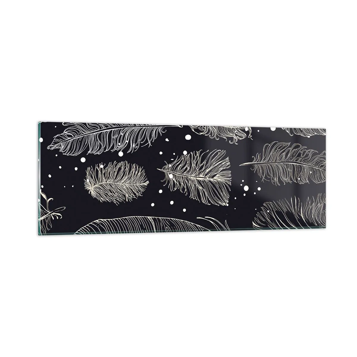 Glass picture - Feathery Lace - 90x30 cm