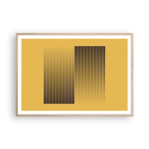 Poster in light oak frame - Square Opposites - 100x70 cm