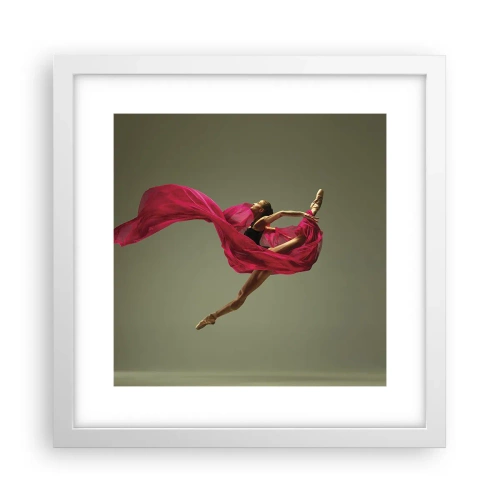 Poster in white frmae - Dancing Flame - 30x30 cm