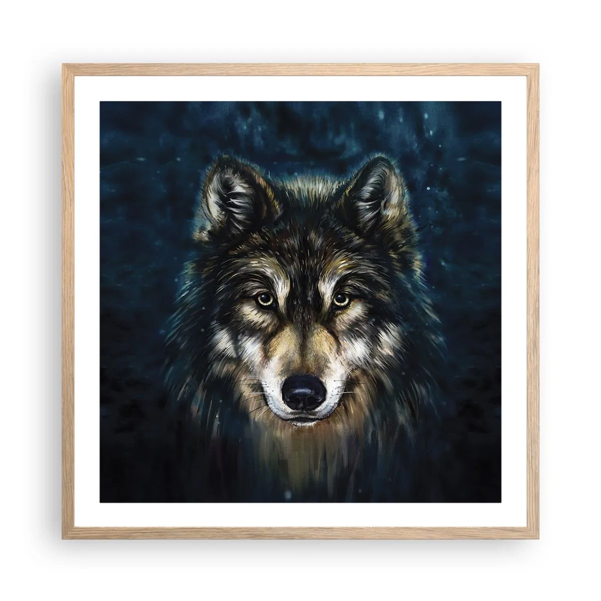 Poster in light oak frame - Alpha? And Omega - 60x60 cm