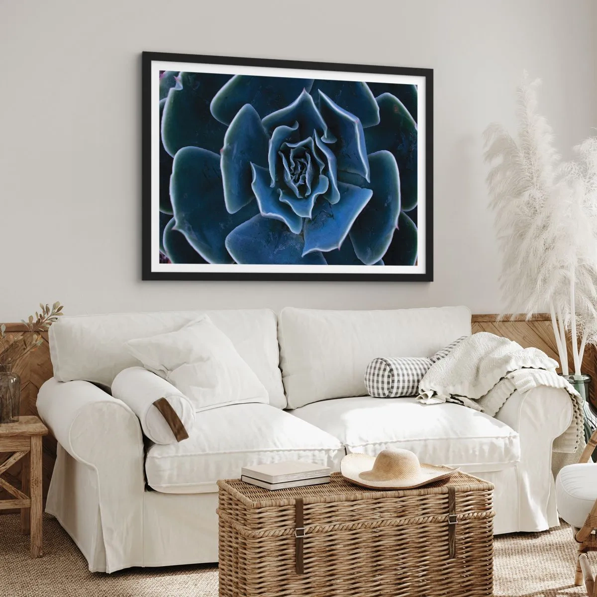 Poster in black frame - Flower of the Desert - 100x70 cm