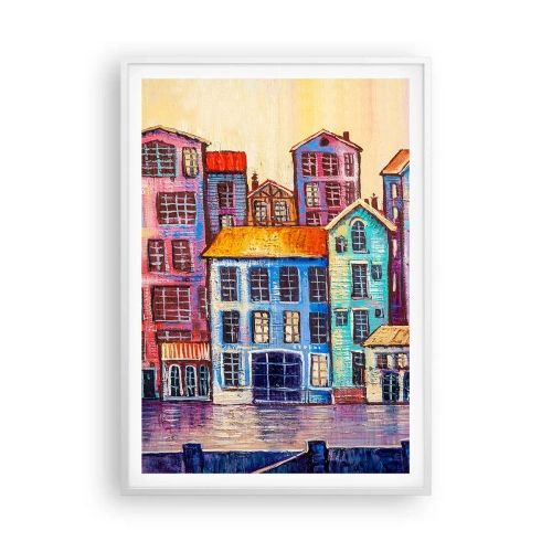 Poster in white frmae - City Like From a Fairytale - 70x100 cm