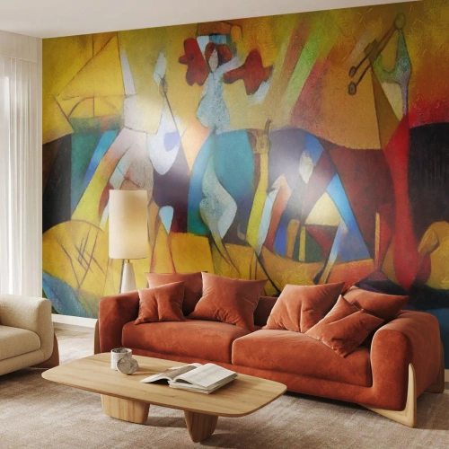 Self-Adhesive Photo Wallpaper Deluxe Sticker - Sun -Life - Happiness - Animals, Africa, Cubism - 100x70 cm