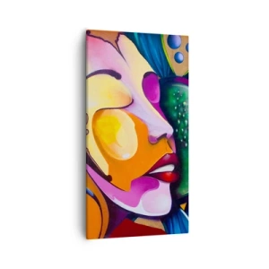 Canvas picture - Touching with a Colour - 55x100 cm