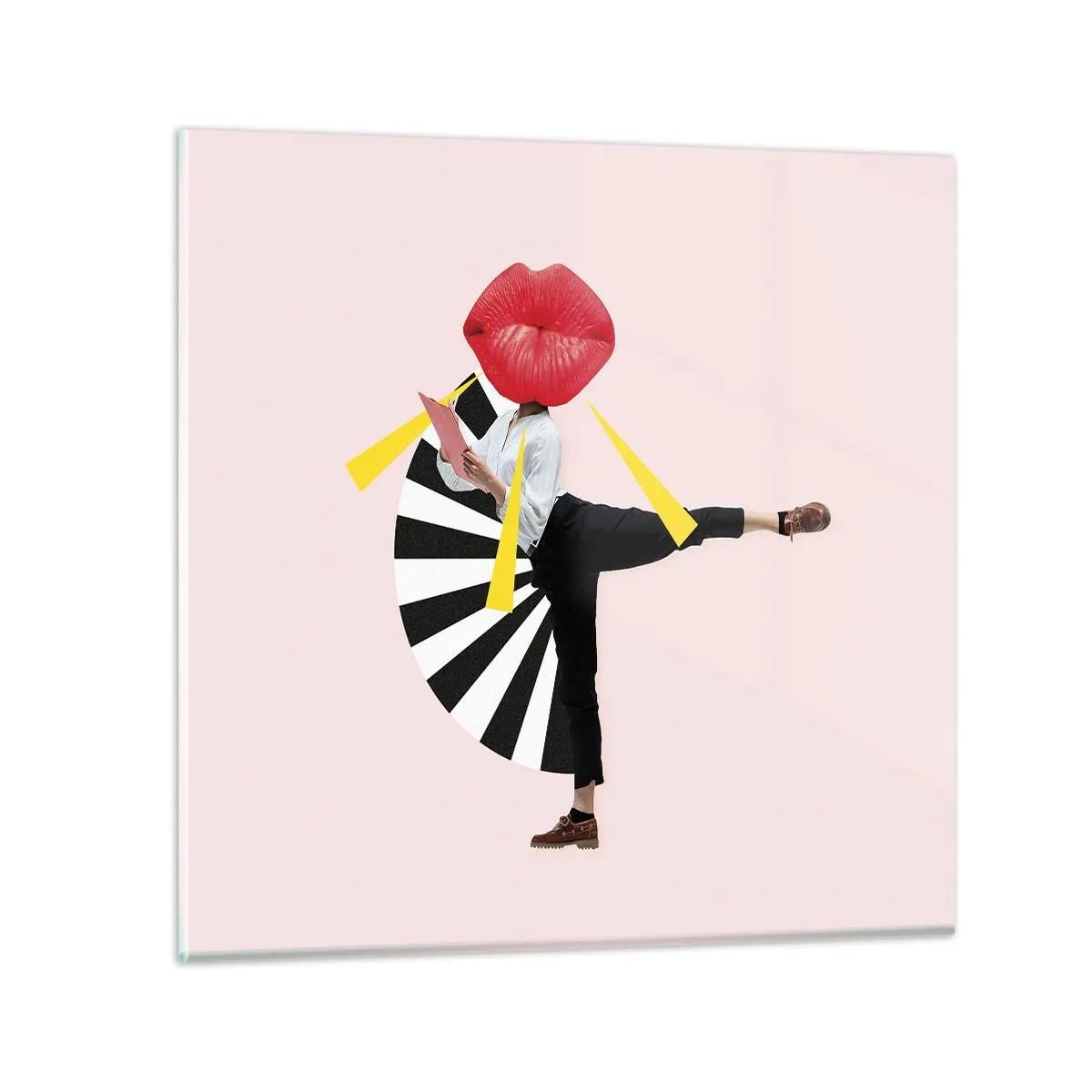 Glass picture - Surrealistic Pop-Art. - 30x30 cm