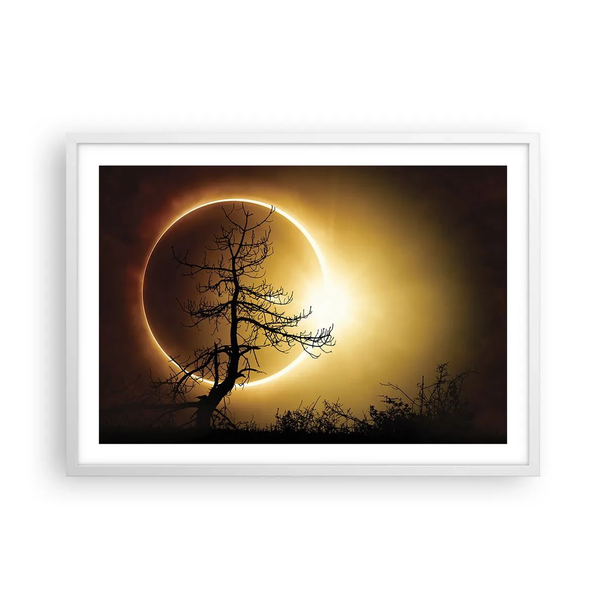 Poster in white frmae - Total Eclipse - 70x50 cm