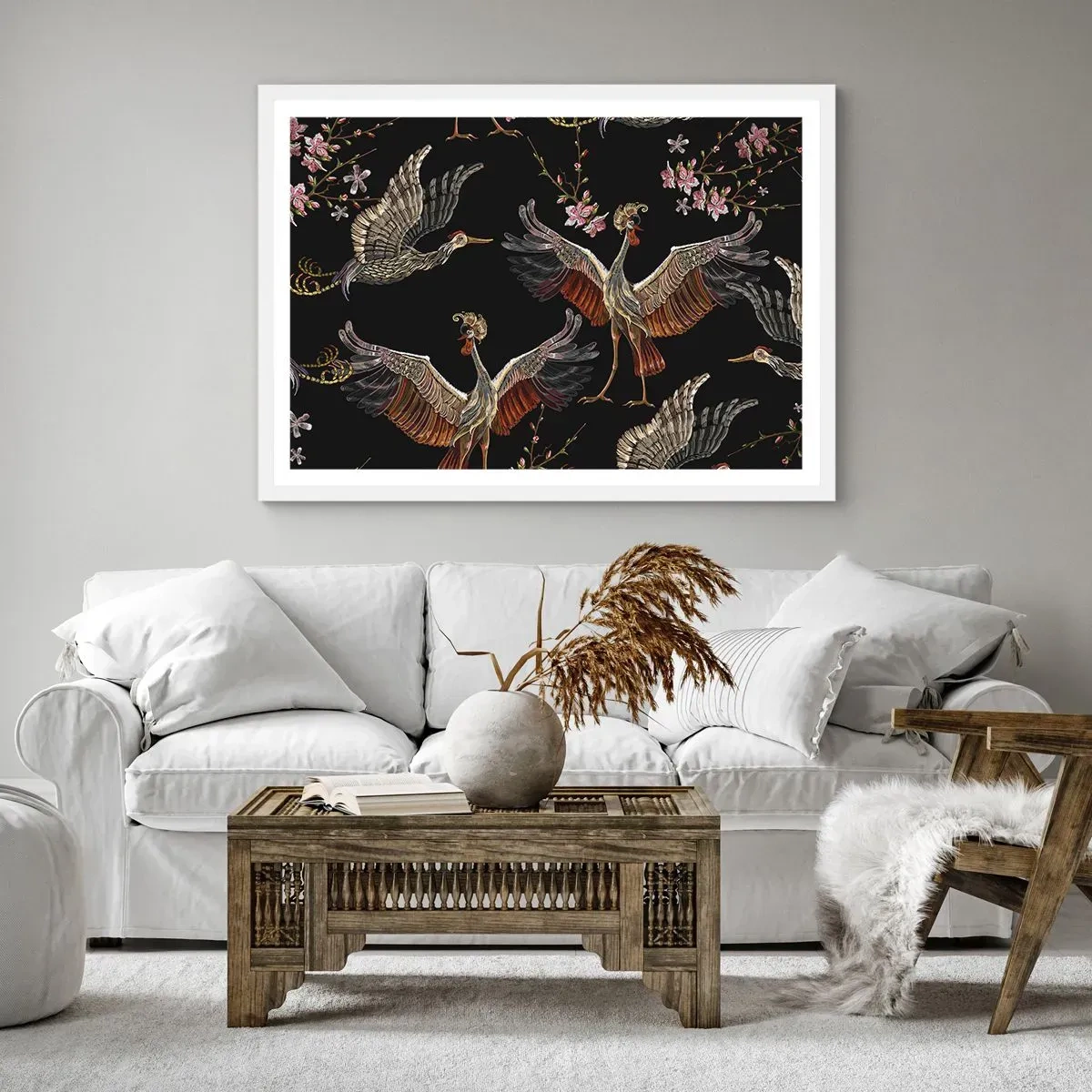 Poster in white frmae - Fairy Tale Bird - 50x40 cm