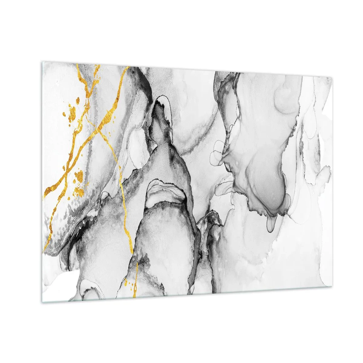 Glass picture - Composition with a Golden Motif - 100x70 cm