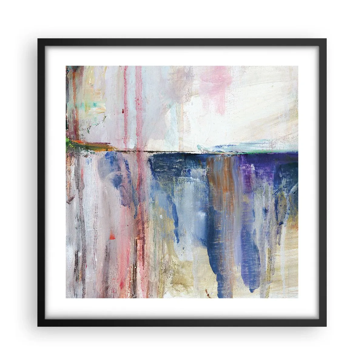 Poster in black frame - Colourful Impressions an Associations - 50x50 cm