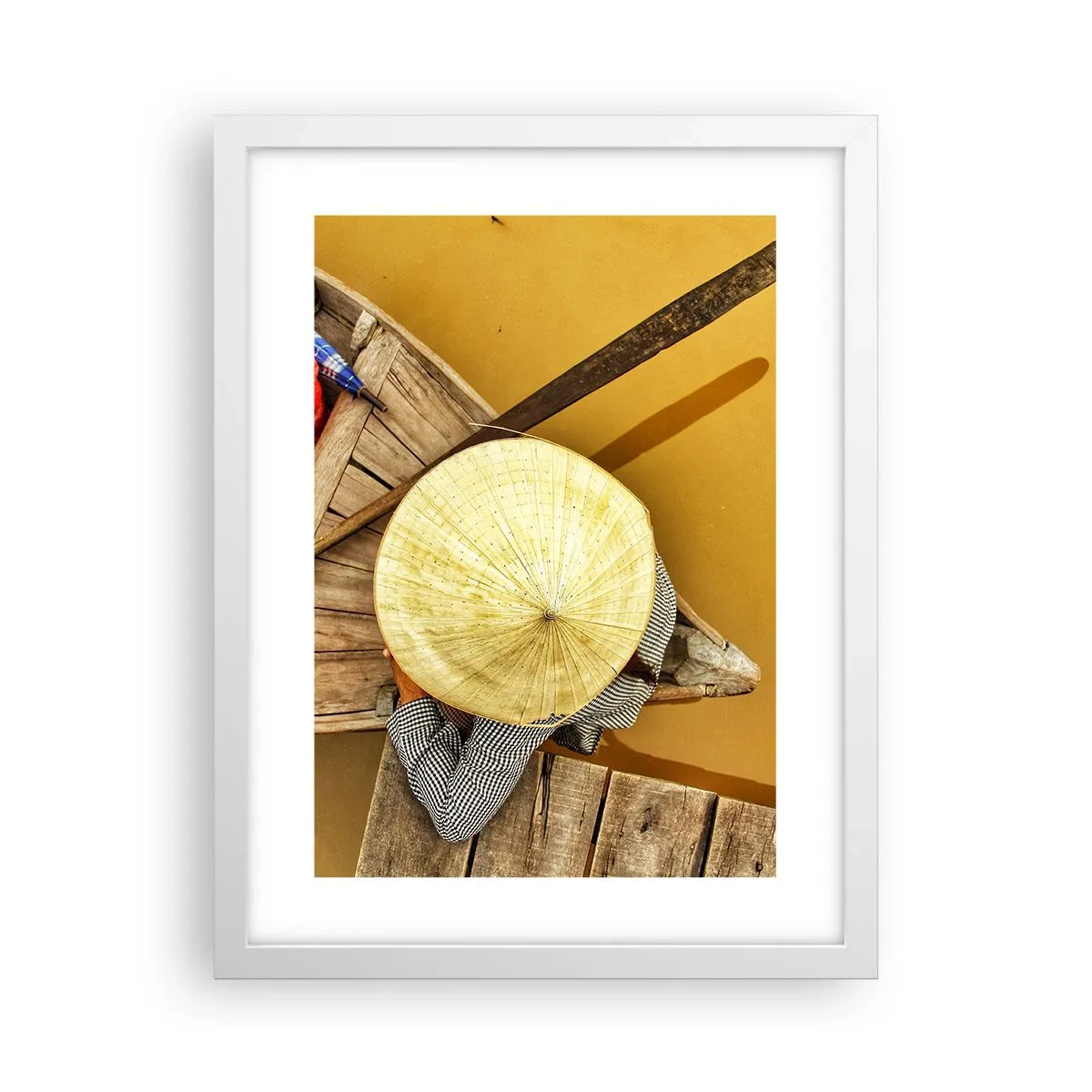 Poster in white frmae - Life on a Yellow River - 30x40 cm