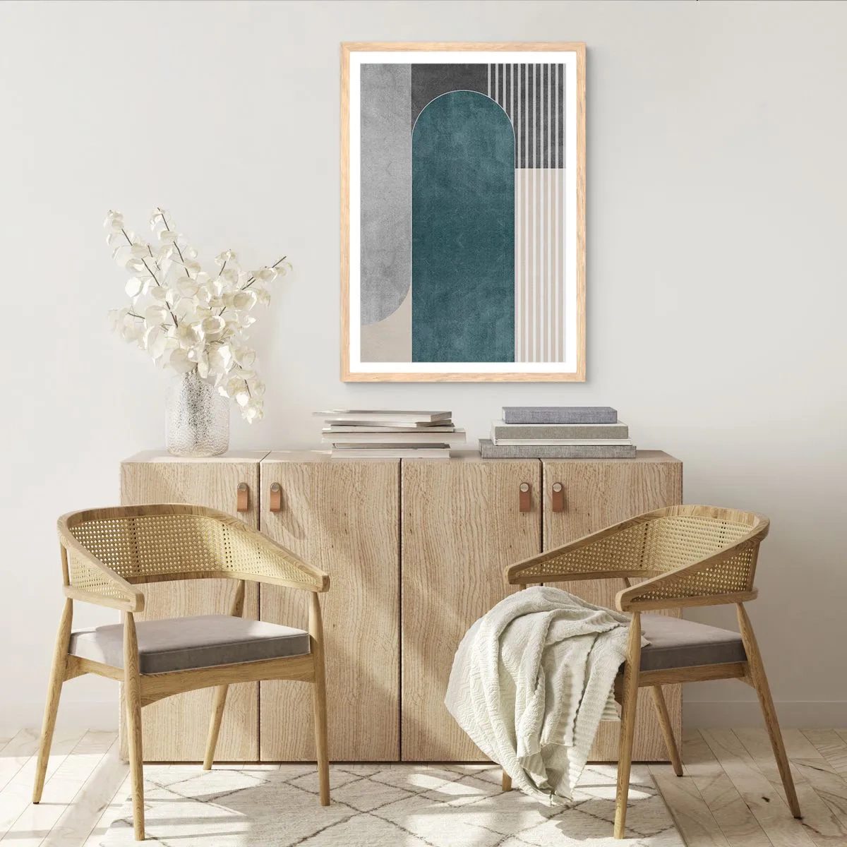 Poster in light oak frame - Levelled Composition - 70x100 cm