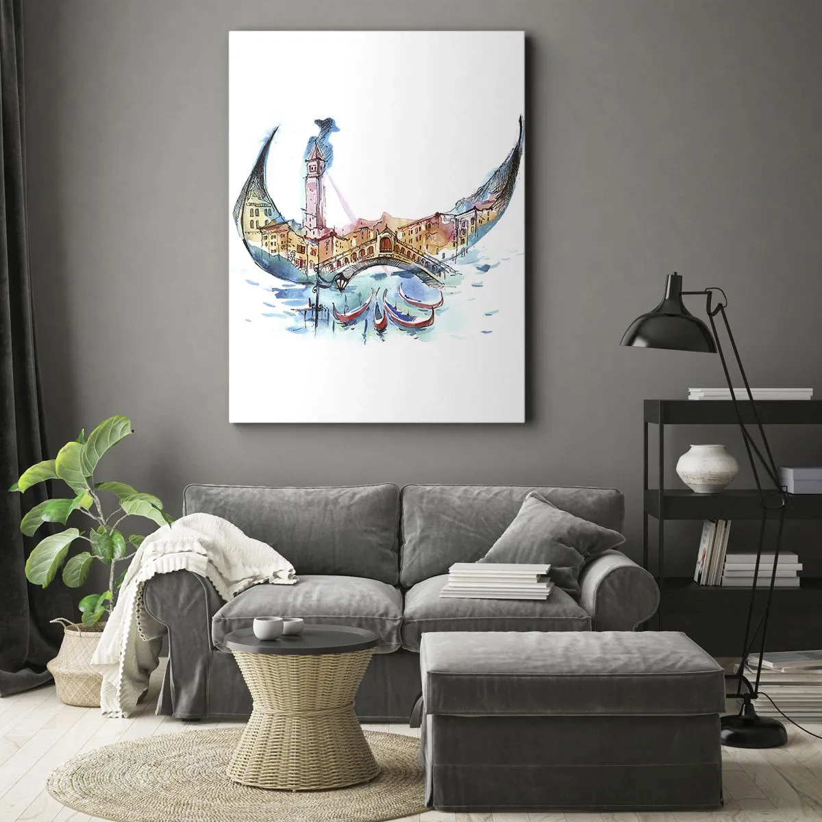 Canvas picture - We are Flowing through the City - 80x120 cm