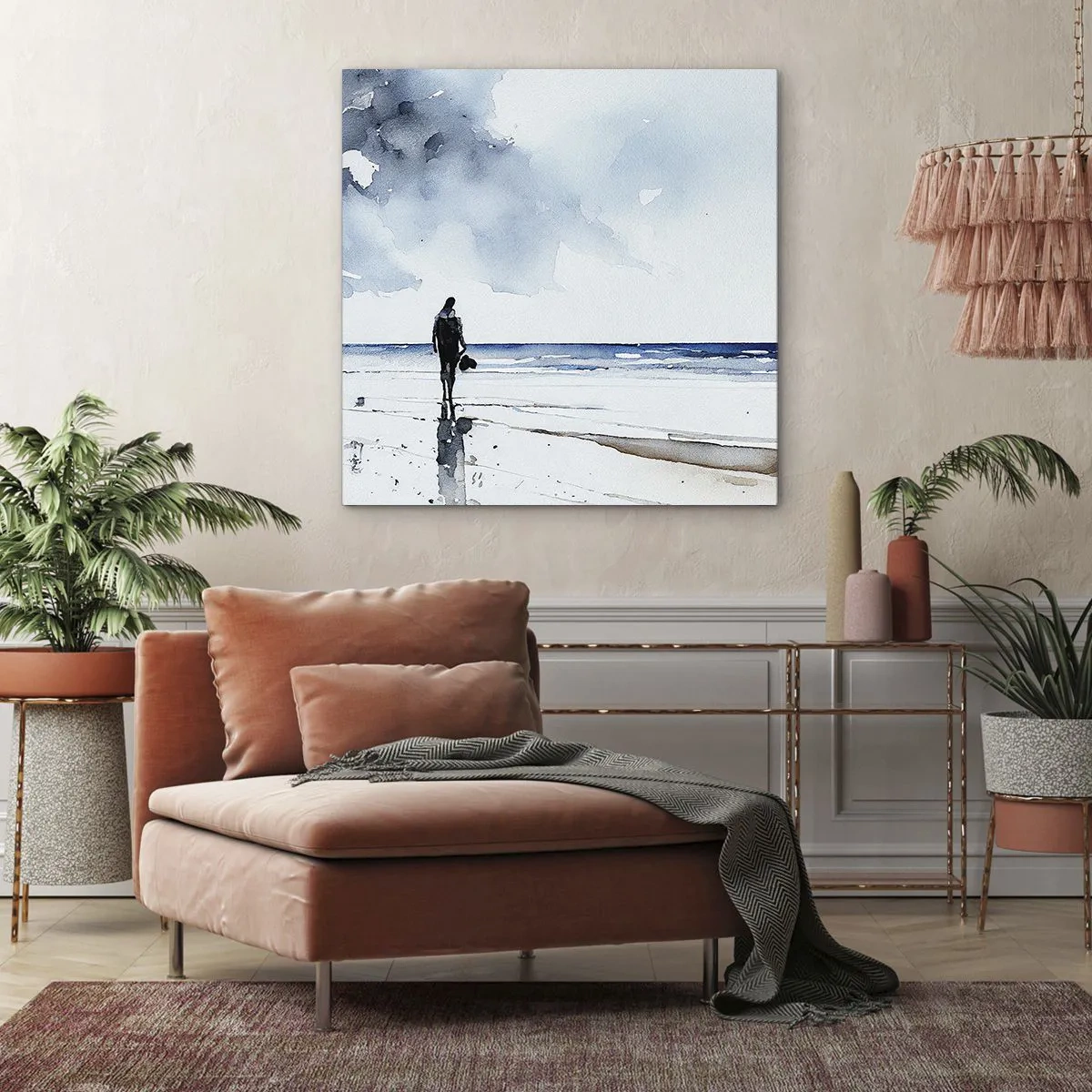 Canvas picture - Conversation with the Sea - 30x30 cm