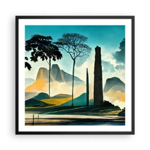 Poster in black frame - Higher and Higher - 60x60 cm