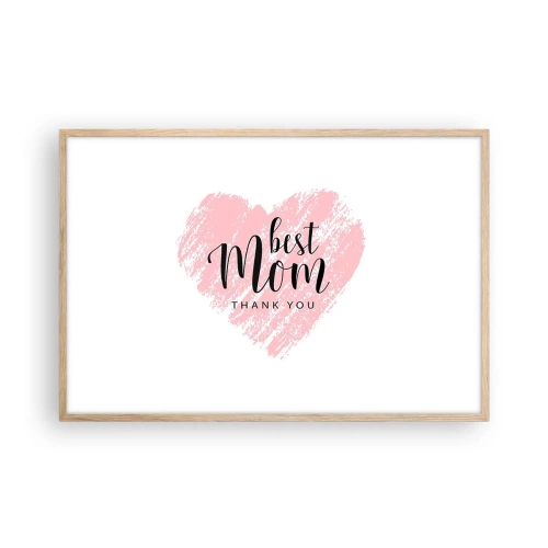 Poster in light oak frame - Always the Right Moment - 91x61 cm