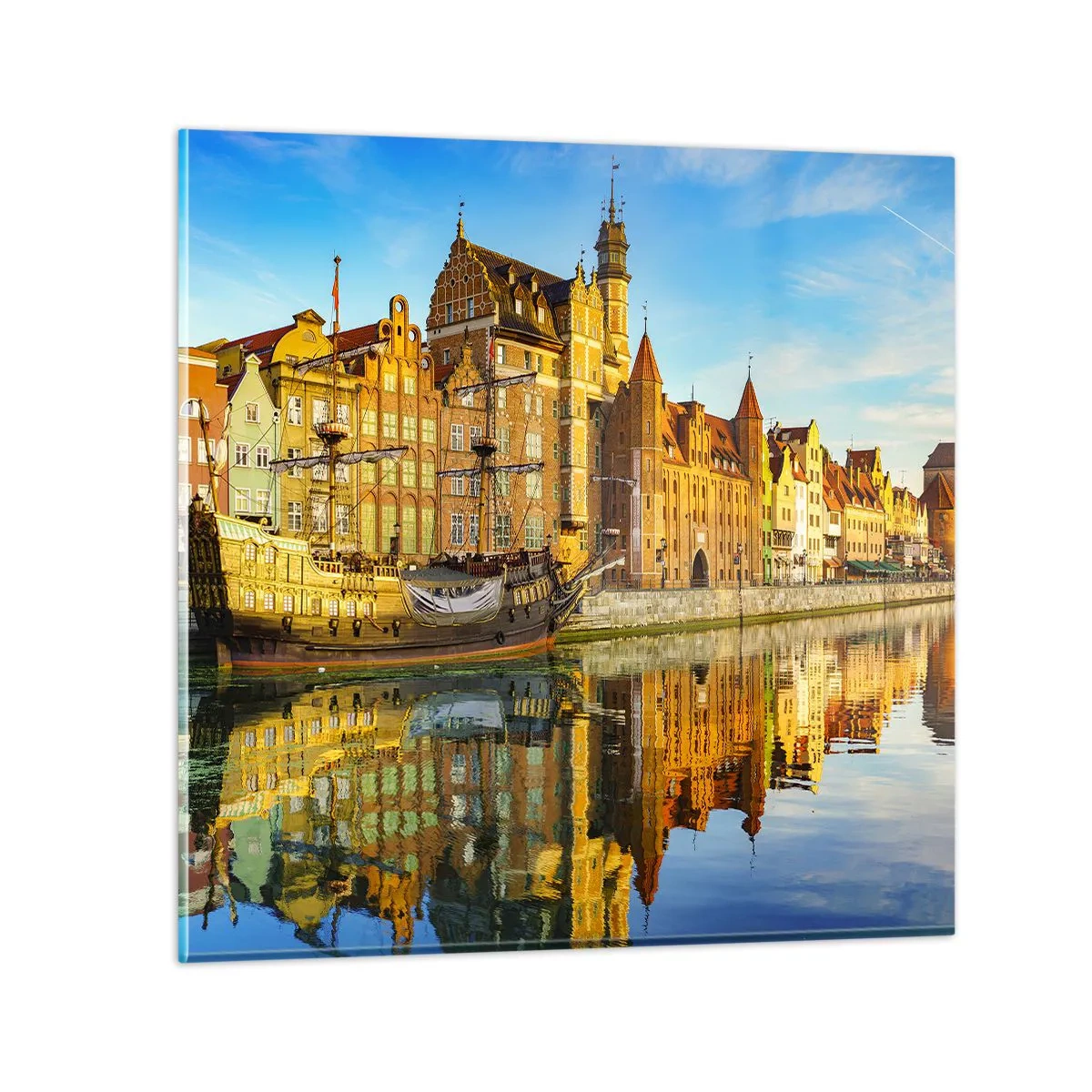 Glass picture - Mirror Reflection of the Past - 70x70 cm