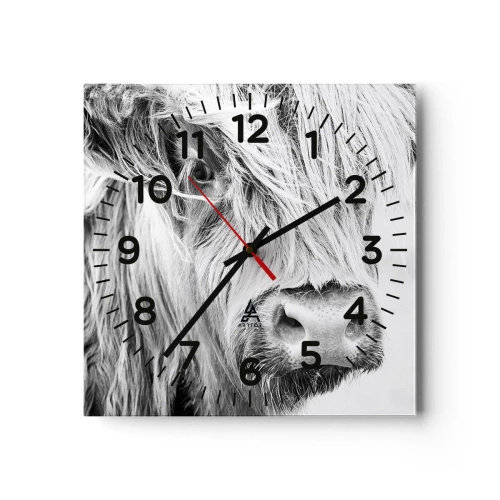 Wall clock - Clock on glass - Scottish Wilderness - 40x40 cm